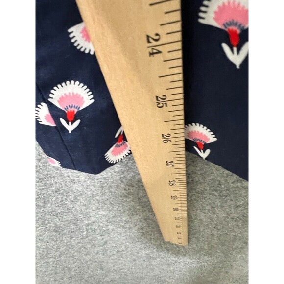 BODEN Pants Women 6 Regular Navy Blue Mid Rise Flat Front Tapered Leg Novelty - Picture 6 of 10